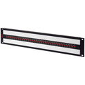 AVP AV-U224E2-UBN75R2-BZ 2RU BNC UHD Micro 12G Video Patch Panel - 2 x 24 - Normaled - Terminated