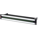 Photo of AVP AV-U232E15-UBR2-B10 1.5RU BNC UHD Micro 12G Video Patch Panel - 2 x 32 - Non-Normaled - Non-Terminated w/ Cable Bar