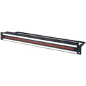 Photo of AVP AV-U232E1-UHN75R2-B31 1RU Mini-BNC UHD Micro 12G Video Patch Panel - 2 x 32 - Normaled - Terminated with Cable Bar
