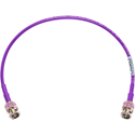 Photo of Laird B4855R-BB Mini RG-59 75 Ohm 12G-SDI/4K UHD Belden 4855R Male BNC Cable - Violet - 100 Foot