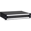 Bittree B48DC-NNPIT/E3 M2OU12L 2 RU Black 2x24 Mono Spaced Patch Panel with 2 Designation Strips - 12 Inch Chassis