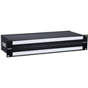 Photo of Bittree B96DC-FNAIT/E3 M2OU7B 2RU 2x48 Mono Spaced Audio Patch Panel with 2 Over/Under Type Designation Strips - Black