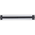 Bittree B96DC-NNIBH/E3 M2OU12B 1.5RU 2x48 Mono Spaced TT Audio Patchbay - 2 Over/Under Type Designation Strips - Black