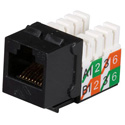 Black Box FMT921-R2 CAT5e Keystone Jack - Unshielded - Black - 25-Pack