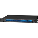 Photo of Black Box JPM385A Rackmount Fiber Panel 1U Loaded with (24) Single-Mode/Multimode Connectors LC 24 Duplex