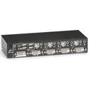 Black Box KV9604A-K DT Series ServSwitch DT DVI 4-Port with Transparent USB 2.0 Kit