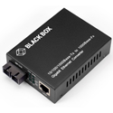 Black Box LGC212A Networking Gigabit Ethernet Media Converter - 10/100/1000Mbps Copper to 1000-Mbps Singlemode 1310nm/SC