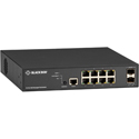 Black Box LPB3010A Series Gigabit Ethernet Managed PoE+ Switch - (8) 10/100/1000-Mbps Copper RJ45 PoE+/(2) Dual Media 1G