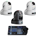 Photo of BirdDog BDP240BUNDLE-WWB P240 Camera Bundle - 2x White/1x Black P240 NDI PTZ Cameras & FREE BDPTZKEY Keyboard Controller