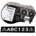 Photo of Brady M4C-1000-595-BK-WT All Weather Adhesive Vinyl Label Tape w/ Ribbon for BMP41/51 & M511 Printers - 1 In - Blk - Wht