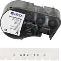 Brady M4C-250-595-WT-BK Permanent Adhesive Vinyl Label Tape w/ Ribbon for BMP41 BMP51 BMP53  M511 - .25in Black on White