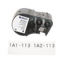 Photo of Brady M5C-1000-427 Self Laminating Vinyl Wrap Around Labels with Ribbon for BMP51/M511 Printers - 1 In - Black on White