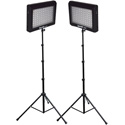 Photo of Bescor LED-95DK2 Dual 95 Watt 6500K Daylight Balanced Dimmable LED Video Light Fixtures & Stands