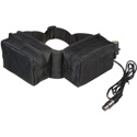 Bescor PRB-12XLRNC 12v 12a 2 Pouch Battery Belt with 4-Pin XLR No Charger