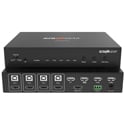 BZBGEAR BG-MKVM41R 4x1 1080P Full HD HDMI/USB 2.0 Seamless Quad KVM Multiviewer - Supports up to 4 Computers