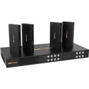 BZBGEAR BG-UM44-150L-KIT 4x4 4K 18Gbps HDMI and HDBaseT Matrix Switch Kit - Bi-Directional IR/Advance EDID