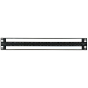 Bittree 969S 2x48 1.5RU TT Programmable Patchbay with Front Selectable TRS Audio & E3 Rear Interface - Black