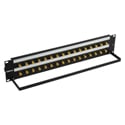 Bittree BH-B216A2B12 12GHz 4K/8K Single-Link BNC Coaxial Bulkhead Patch Panel with Designation Strip - 2x16 2RU