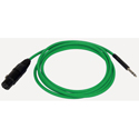 Bittree BPCXF3605-110 Female XLR to TT (Bantam) 110 Ohm Audio Adapter Cables - 3 Foot - Green