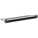 Photo of Bittree DSKP124B-C6F Flush-Mount 1x24 CAT6 Feed-Through Modular Keystone Panel - 1RU - Unshielded - Black