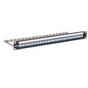 Photo of Bittree DSKP124B-LC Flush Mount 1 Row of 24 Couplers 1 RU Duplex LC to LC UPC 1 Designation Strip - Blue