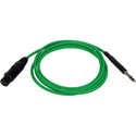 Photo of Bittree LPCXF4805-110 XLR Female to 1/4-inch TT Bantam Longframe Patch Cable - 110 Ohm - Green 48 Inches