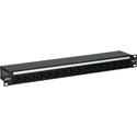 Photo of Bittree PS16DB25QXM ProStudio 1RU 1x16 Audio Patchbay with 16 Male XLR to DB25 Female - 3 Inch Deep