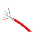 Photo of Belden 10GX63F CMP/Plenum 10GX CAT6a Enhanced Premise Horizontal F/UTP 4-Pr Shielded Cable 23AWG - Red - 1000 Ft