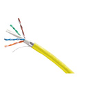 Photo of Belden 10GX63F CMP/Plenum 10GX CAT6a Enhanced Premise Horizontal F/UTP 4-Pr Shielded Cable 23AWG - Yellow - 1000 Ft