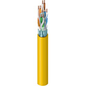 Photo of Belden 1351A CMR/Riser Cat 6 Premise Horizontal F/UTP Cable (250MHz) 4-Pr BC 23AWG - Yellow - 1000 Foot