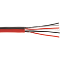 Belden 1504A CM-Rated 4-Cond Microphone/Analog Audio Cable TC Shielded 2-22 AWG - Red/Black - 1000 Ft/UnReel Box