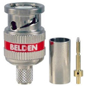 Photo of Belden 1505ABHD3 6G-SDI 3-Piece BNC HD Crimp Connector for 1505A/RG59 Cable - Red Band - 50 Pack