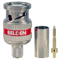 Belden 1505ABHD3 6GHz 3-Piece BNC Crimp Connector for 1505A/RG59 Cable - Red Band - Each