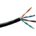 Belden 1583A Riser/CMR U/UTP CAT5e Premise Horizontal 4 Non-Bonded Pair Cable 200MHz 24AWG - Black - 1000 Foot