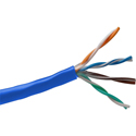 Photo of Belden 1583A Riser/CMR U/UTP CAT5e Premise Horizontal 4 Non-Bonded Pair Cable 200MHz 24AWG - Blue - 1000 Foot