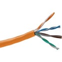 Photo of Belden 1583A Riser/CMR U/UTP CAT5e Premise Horizontal 4 Non-Bonded Pair Cable 200MHz 24AWG - Orange - 1000 Foot