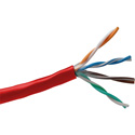 Photo of Belden 1583A Riser/CMR U/UTP CAT5e Premise Horizontal 4 Non-Bonded Pair Cable 200MHz 24AWG - Red - 1000 Foot