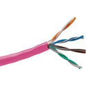 Photo of Belden 1583A Riser/CMR U/UTP CAT5e Premise Horizontal 4 Non-Bonded Pair Cable 200MHz 24AWG - Pink - 1000 Foot
