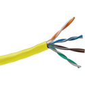 Photo of Belden 1583A Riser/CMR U/UTP CAT5e Premise Horizontal 4 Non-Bonded Pair Cable 200MHz 24AWG - Yellow - 1000 Foot