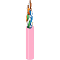 Photo of Belden 1583A Riser/CMR U/UTP CAT5e Premise Horizontal 4 Non-Bonded Pair Cable 200MHz 24AWG - Pink - 1000 Ft/Unreel Box