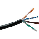 Belden 1583A Riser/CMR U/UTP CAT5e Premise Horizontal 4 Non-Bonded Pair Cable 200MHz 24AWG - Black - Per Foot