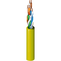 Photo of Belden 1585A CMP/Plenum U/UTP Premise Horizontal CAT5e Cable (200MHz) 4-Pr BC 24AWG - Yellow - 1000 Ft