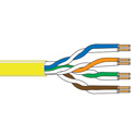 Photo of Belden 1592A CM Rated Cat5e Premise Patch U/UTP Ethernet Cable (200MHz) 4-Pr 24AWG - Yellow - 1000 Foot