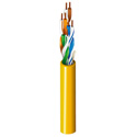 Photo of Belden 1592A CM Rated Cat5e Premise Patch U/UTP Ethernet Cable (200MHz) 4-Pr 24AWG - Yellow - 1000 Ft/Unreel Box