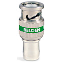 Photo of Belden 1694ABHD1-50 6G-SDI 1-Piece BNC HD Compression Connector for 1694A/RG6 Cable - Green Band - 50 Pack