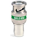 Photo of Belden 1694ABHD1-50 6G-SDI 1-Piece BNC HD Compression Connector for 1694A/RG6 Cable - Green Band - 50 Pack