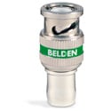 Photo of Belden 1694ABHD1 6G-SDI 1-Piece BNC HD Compression Connector for 1694A/RG6 Cable - Green Band - Each