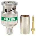 Belden 1694ABHD3 6G-SDI 3-Piece BNC HD Crimp Connector for 1694A/RG6 Cable - Green Band - Each