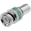 Belden 1694ABHDL 6GHz 1-Piece Locking BNC Compression Connector for 1694A/RG6 Cable - Green Band - 50 Pack