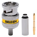 Belden 179DTBHD3 6GHz 3-Piece  BNC Crimp Connector for BL-179DT Mini-Coax Cable/ Yellow Band